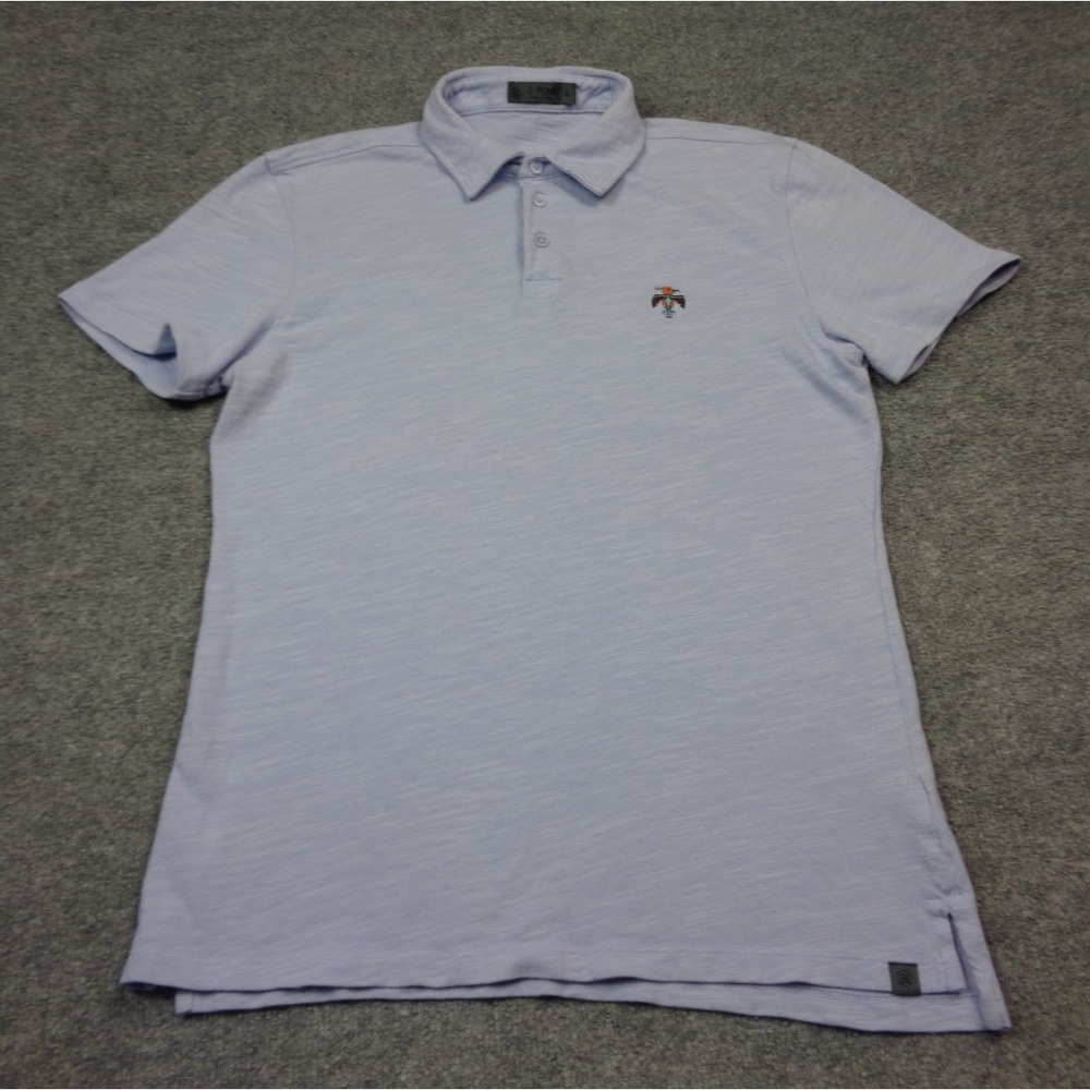 G Fore Golf Polo Shirt Men L Blue Thunderbird CC Golf